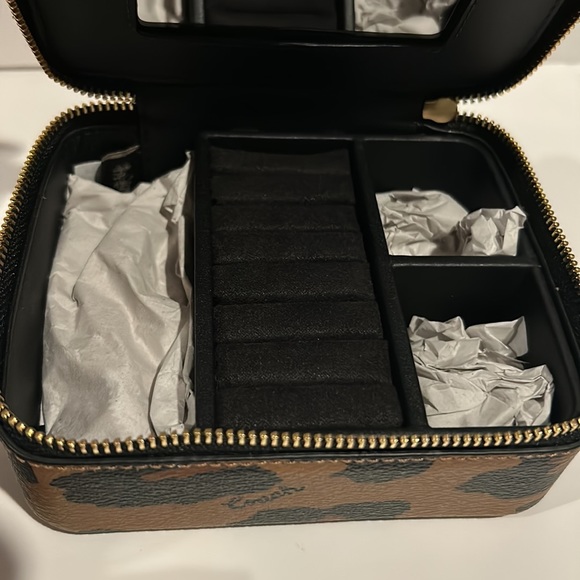 🐼🐼 Coach C8081G 🐼 Jewlery Leopard Print Ring Necklace Bracelet Box Case 🐼 D1 - Picture 5 of 6